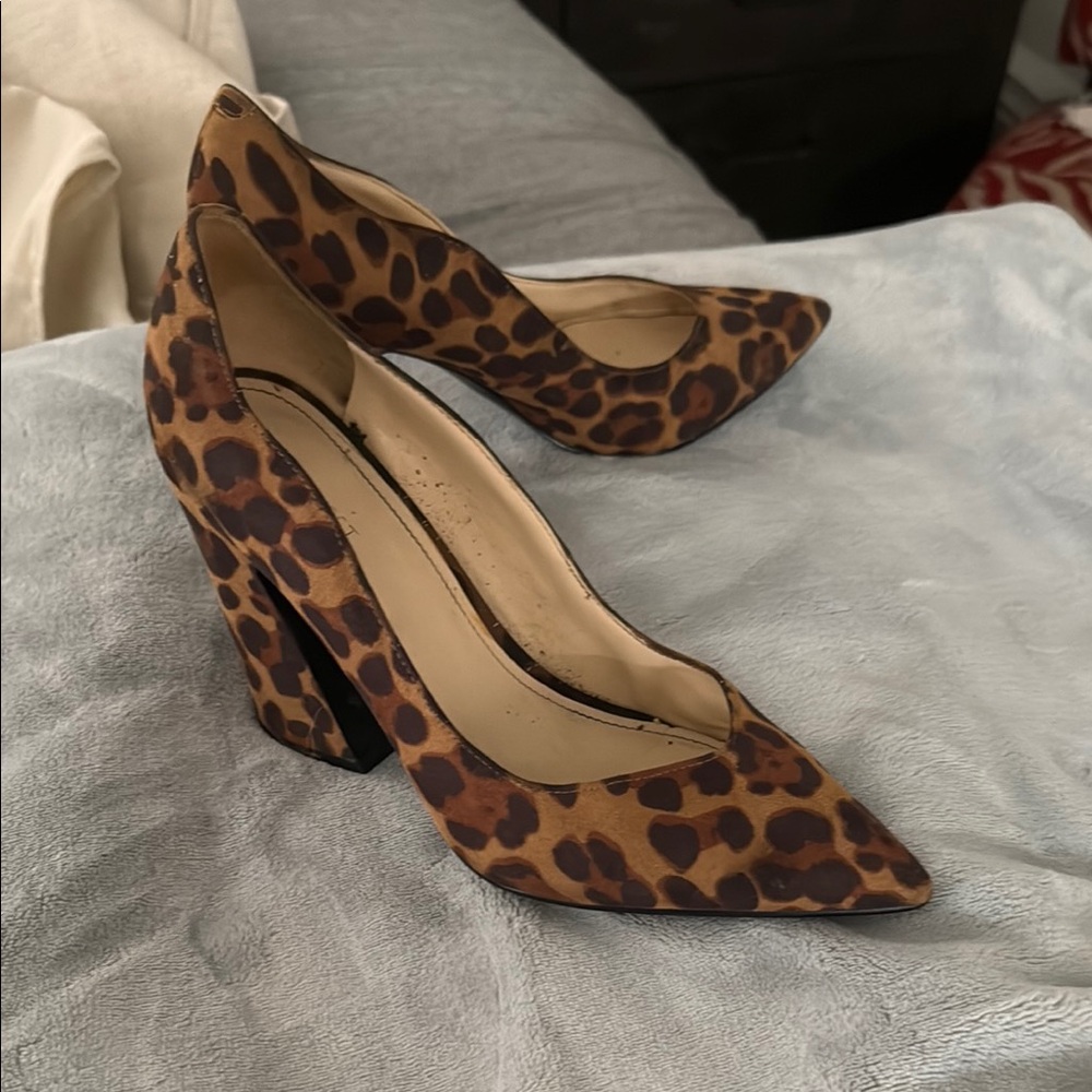 Nine West Brown Leopard Print Heels